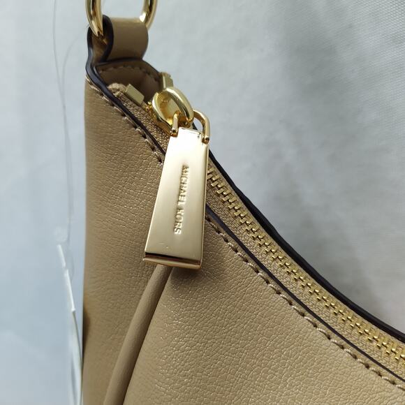 Michael Kors Cheryl Camel Tan Leather Zipper Messenger Crossbody Bag - NWT $328 - Picture 14 of 16